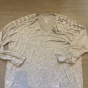 Soft and sexy Lace up sweater